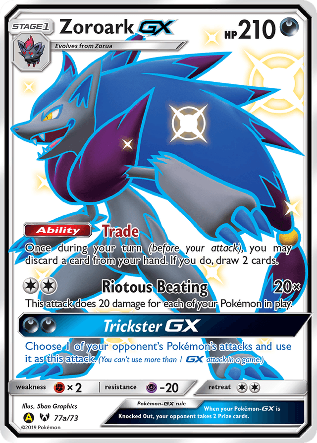 Carta Zoroark-GX 77a/73 do set Shining Legends — Pokémon TCG | Bynx