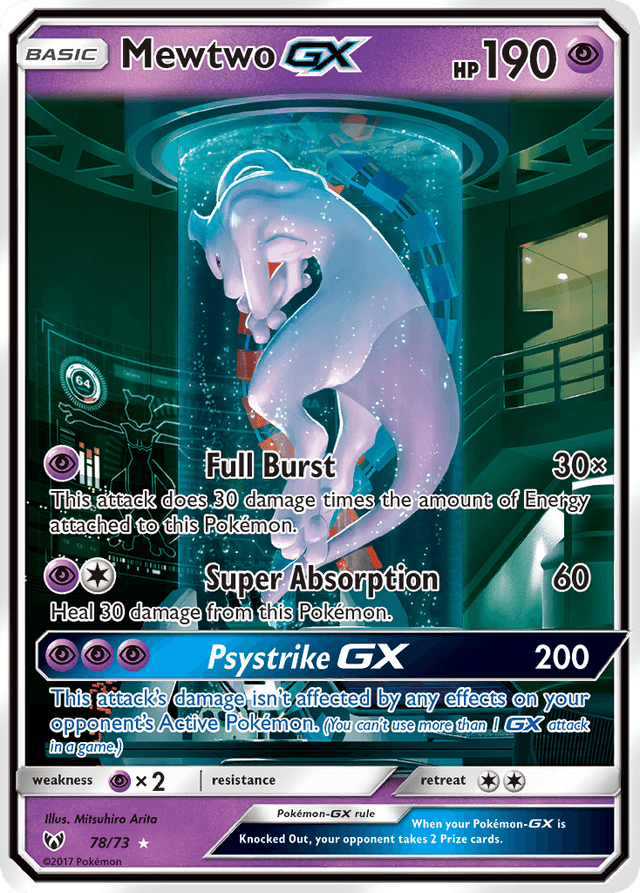 Carta Mewtwo-GX 78/73 do set Shining Legends — Pokémon TCG | Bynx