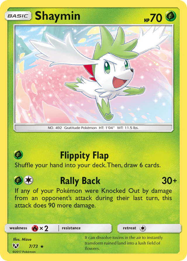 Carta Shaymin 7/73 do set Shining Legends — Pokémon TCG | Bynx