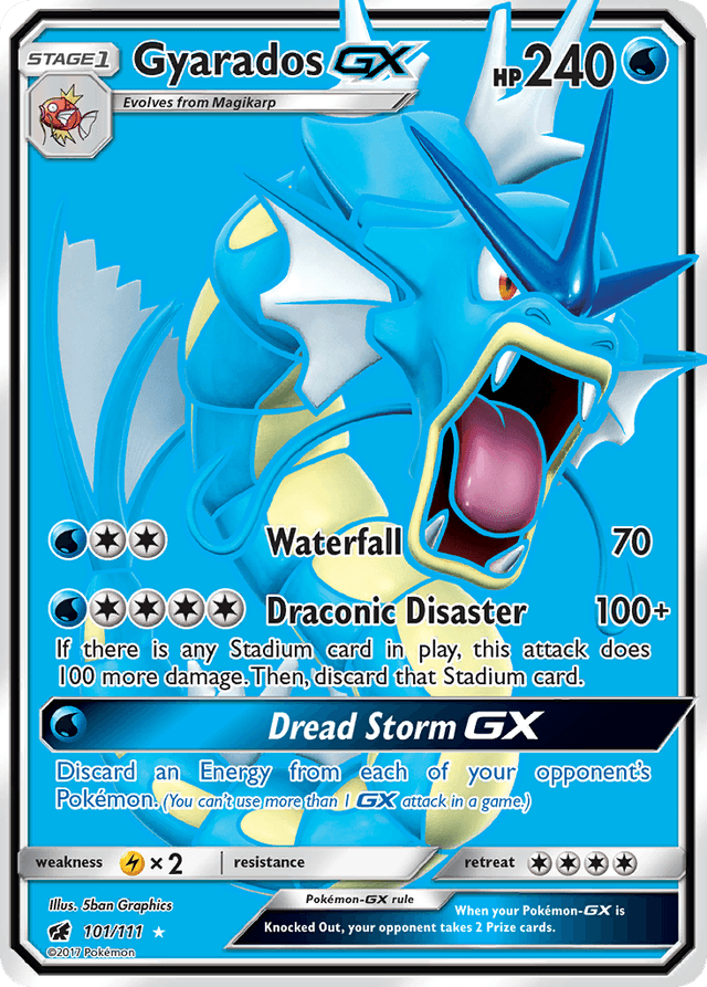 Carta Gyarados-GX 101/111 do set Crimson Invasion — Pokémon TCG | Bynx