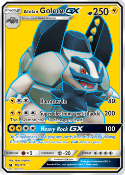 Alolan Golem-GX 102 — Crimson Invasion