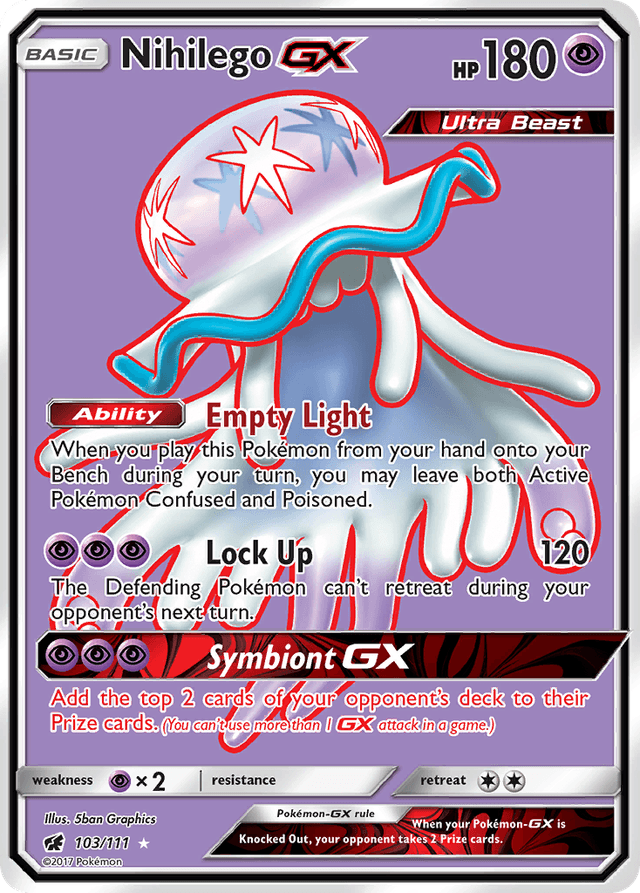 Carta Nihilego-GX 103/111 do set Crimson Invasion — Pokémon TCG | Bynx