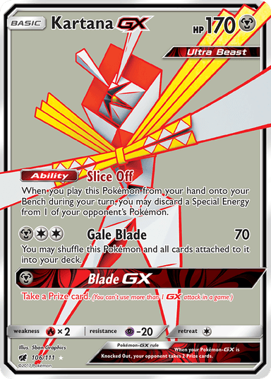 Carta Kartana-GX 106/111 do set Crimson Invasion — Pokémon TCG | Bynx