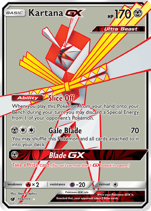 Carta Kartana-GX 106/111 do set Crimson Invasion — Pokémon TCG | Bynx