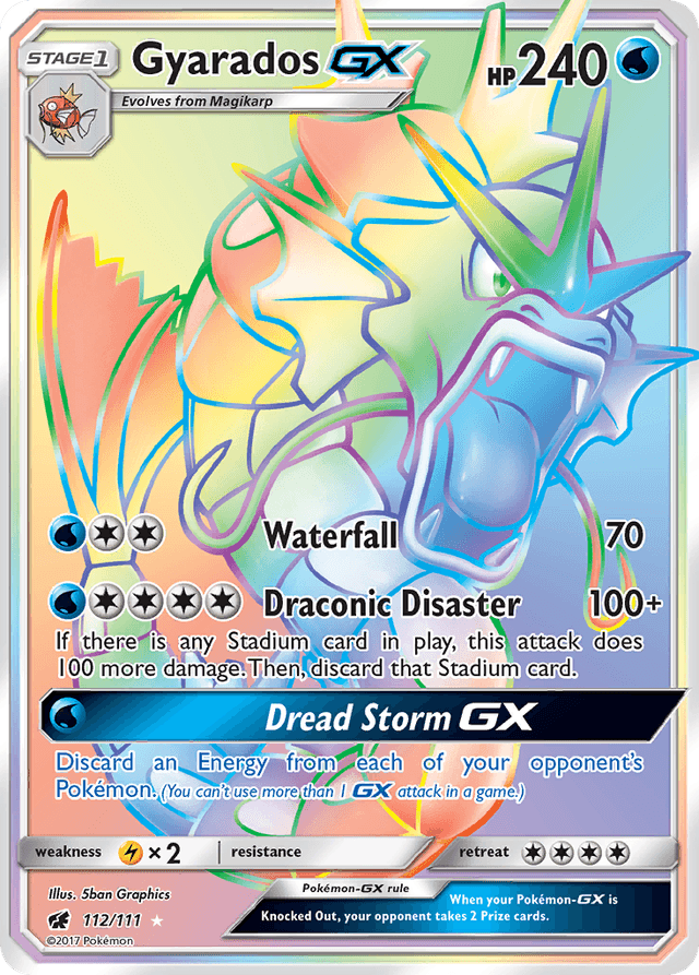 Carta Gyarados-GX 112/111 do set Crimson Invasion — Pokémon TCG | Bynx