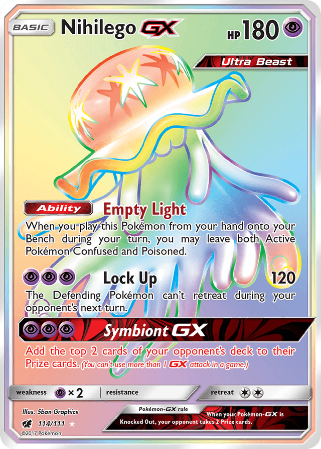 Carta Nihilego-GX 114/111 do set Crimson Invasion — Pokémon TCG | Bynx