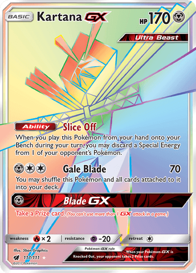 Carta Kartana-GX 117/111 do set Crimson Invasion — Pokémon TCG | Bynx