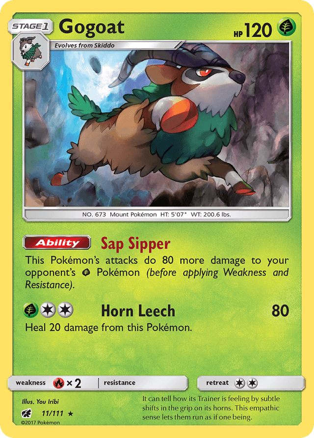 Carta Gogoat 11/111 do set Crimson Invasion — Pokémon TCG | Bynx