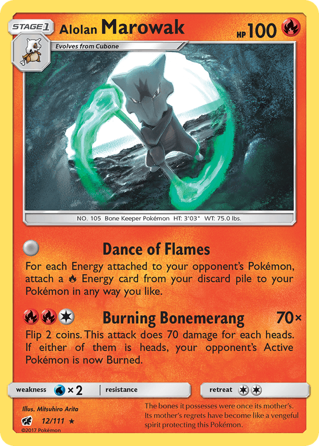 Carta Alolan Marowak 12/111 do set Crimson Invasion — Pokémon TCG | Bynx