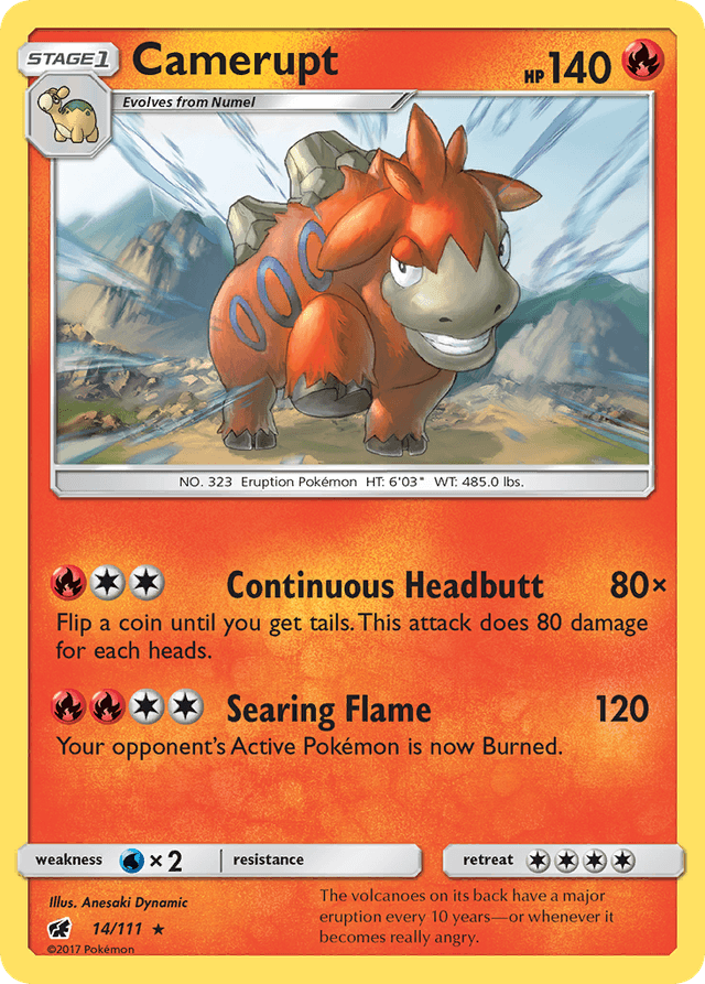 Carta Camerupt 14/111 do set Crimson Invasion — Pokémon TCG | Bynx