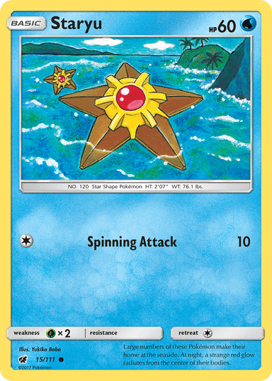 Carta Staryu 15/111 do set Crimson Invasion — Pokémon TCG | Bynx