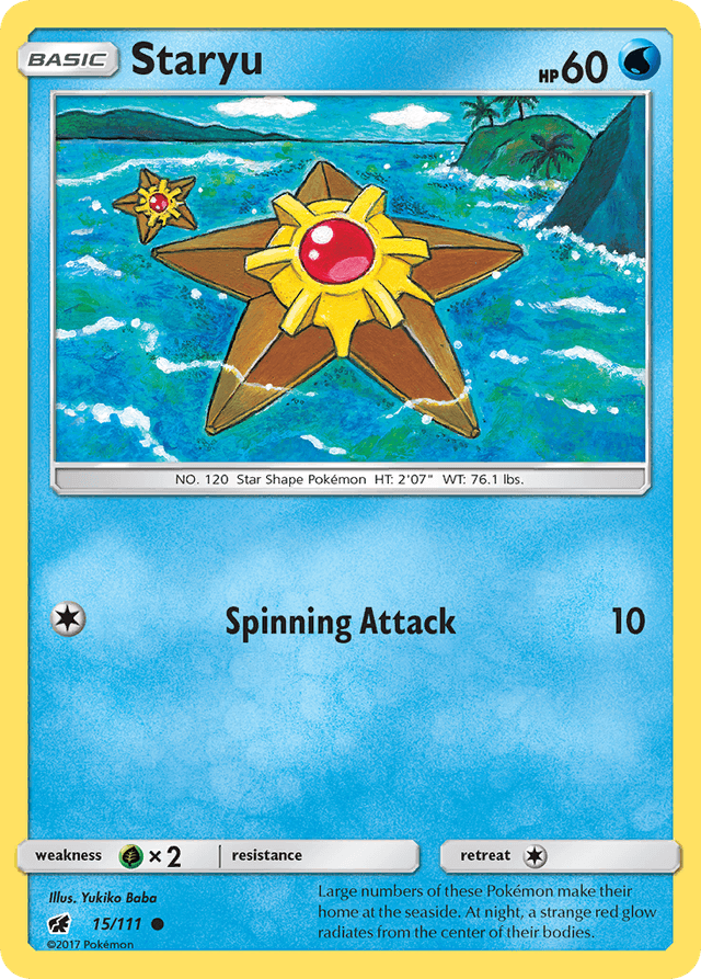 Carta Staryu 15/111 do set Crimson Invasion — Pokémon TCG | Bynx