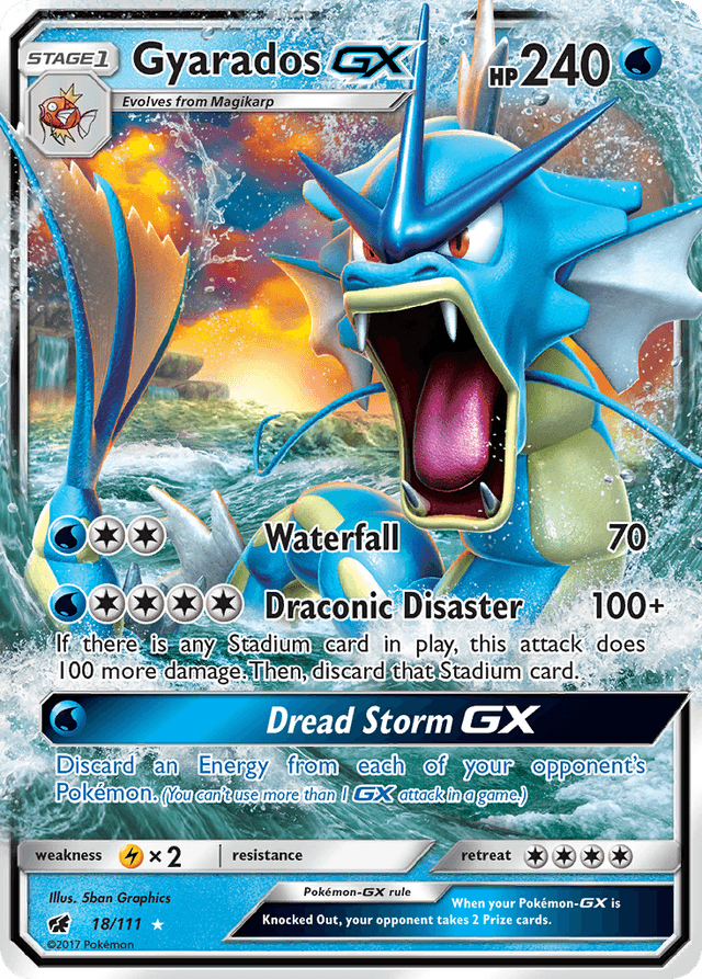 Carta Gyarados-GX 18/111 do set Crimson Invasion — Pokémon TCG | Bynx