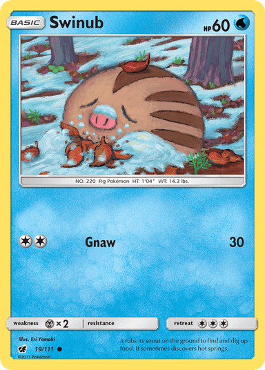 Carta Swinub 19/111 do set Crimson Invasion — Pokémon TCG | Bynx