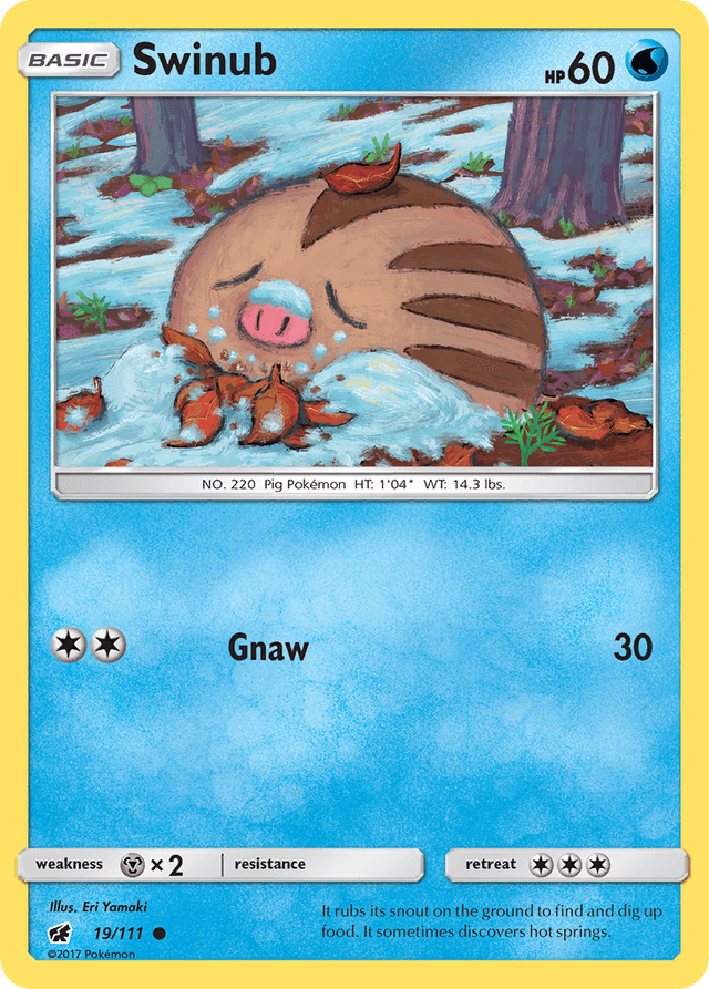 Carta Swinub 19/111 do set Crimson Invasion — Pokémon TCG | Bynx
