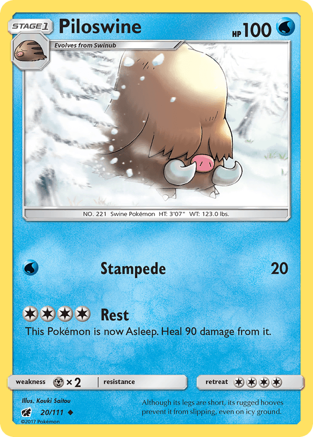 Carta Piloswine 20/111 do set Crimson Invasion — Pokémon TCG | Bynx