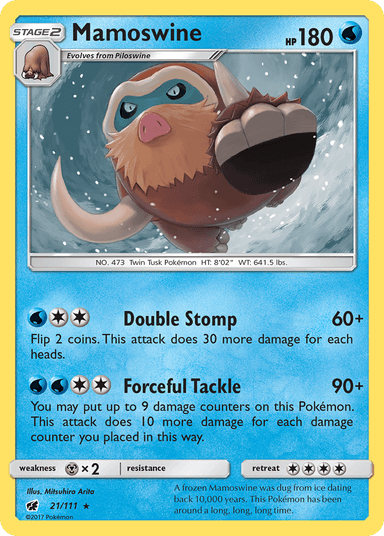 Carta Mamoswine 21/111 do set Crimson Invasion — Pokémon TCG | Bynx