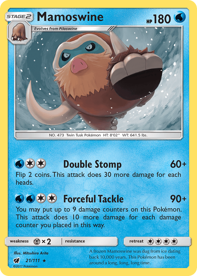 Carta Mamoswine 21/111 do set Crimson Invasion — Pokémon TCG | Bynx