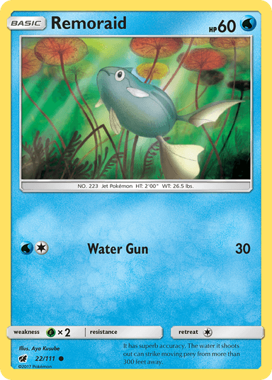 Carta Remoraid 22/111 do set Crimson Invasion — Pokémon TCG | Bynx