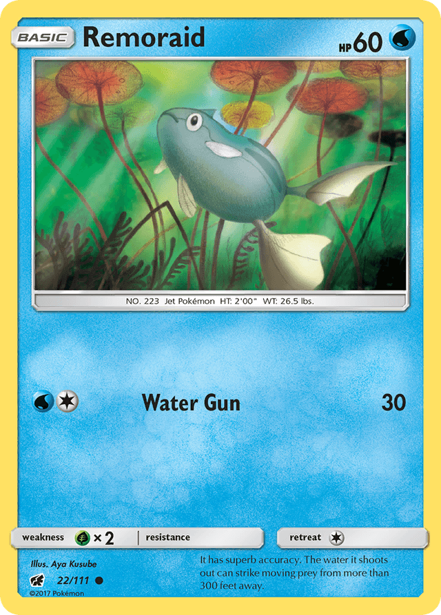 Carta Remoraid 22/111 do set Crimson Invasion — Pokémon TCG | Bynx