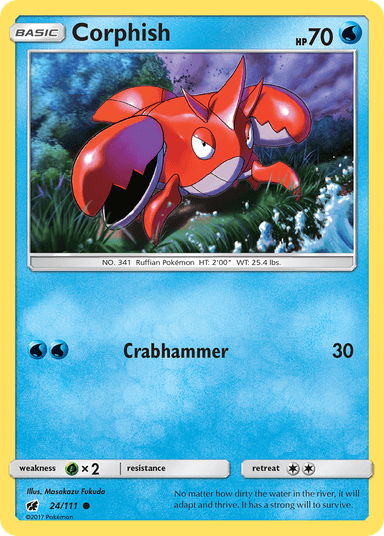 Carta Corphish 24/111 do set Crimson Invasion — Pokémon TCG | Bynx