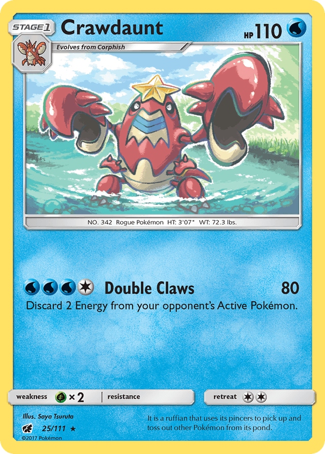 Carta Crawdaunt 25/111 do set Crimson Invasion — Pokémon TCG | Bynx