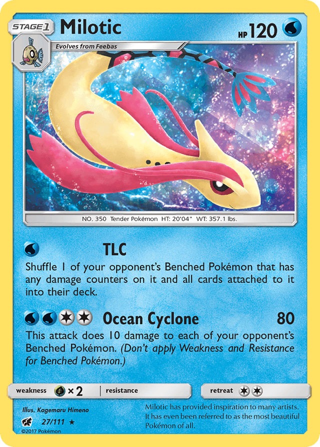 Carta Milotic 27/111 do set Crimson Invasion — Pokémon TCG | Bynx