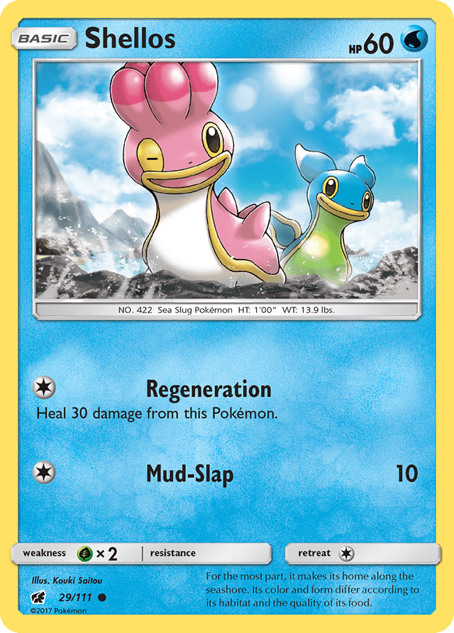 Carta Shellos 29/111 do set Crimson Invasion — Pokémon TCG | Bynx