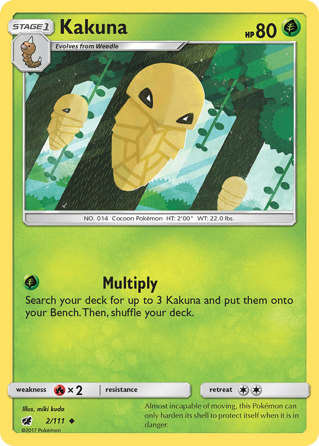 Carta Kakuna 2/111 do set Crimson Invasion — Pokémon TCG | Bynx