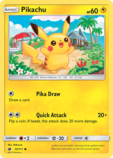 Carta Pikachu 30/111 do set Crimson Invasion — Pokémon TCG | Bynx