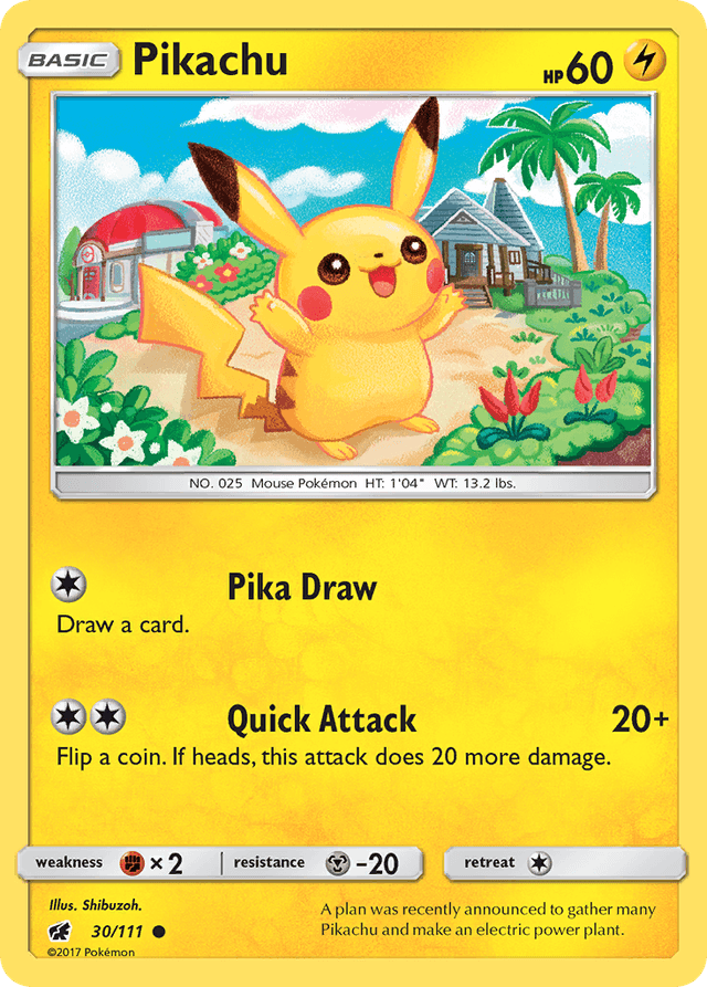 Carta Pikachu 30/111 do set Crimson Invasion — Pokémon TCG | Bynx