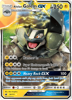 Alolan Golem-GX 34 — Crimson Invasion