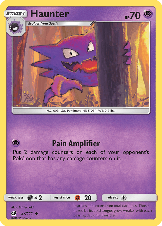 Carta Haunter 37/111 do set Crimson Invasion — Pokémon TCG | Bynx