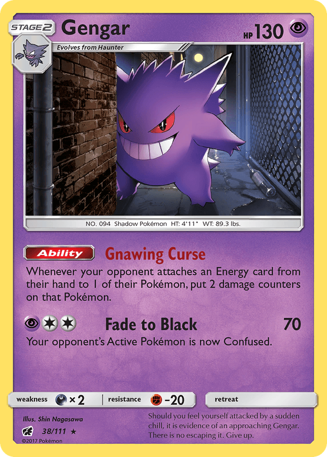 Carta Gengar 38/111 do set Crimson Invasion — Pokémon TCG | Bynx