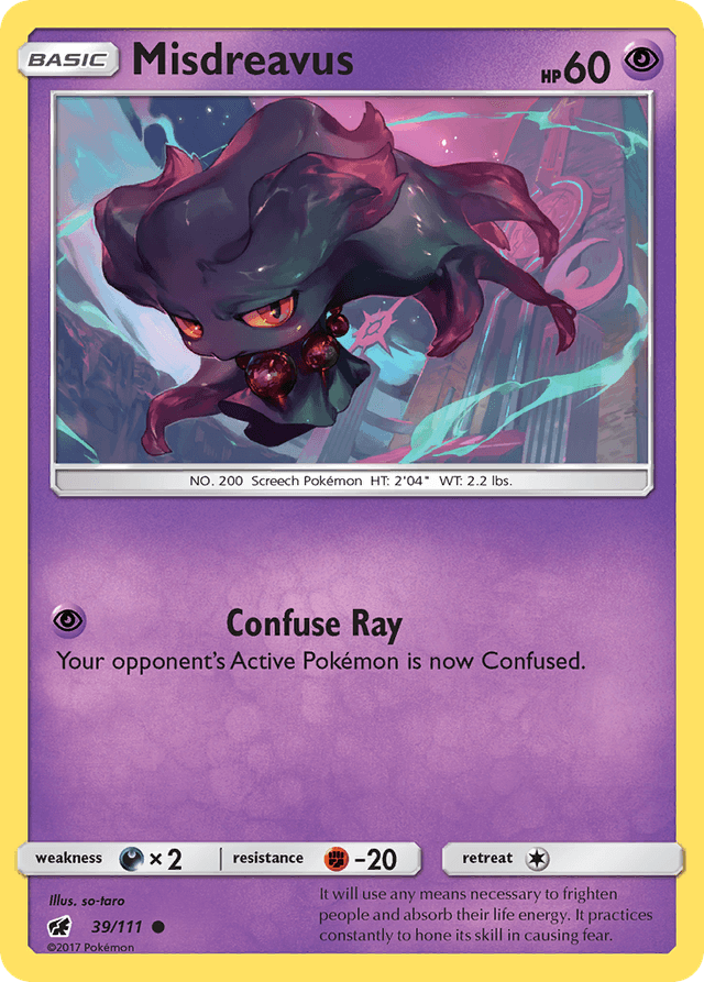 Carta Misdreavus 39/111 do set Crimson Invasion — Pokémon TCG | Bynx