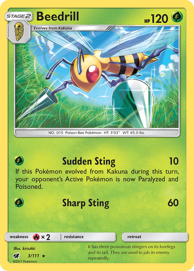 Carta Beedrill 3/111 do set Crimson Invasion — Pokémon TCG | Bynx