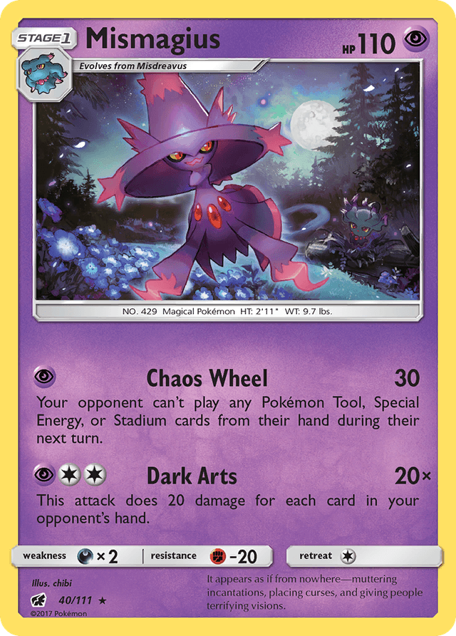 Carta Mismagius 40/111 do set Crimson Invasion — Pokémon TCG | Bynx