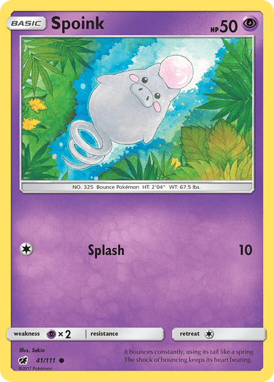 Carta Spoink 41/111 do set Crimson Invasion — Pokémon TCG | Bynx
