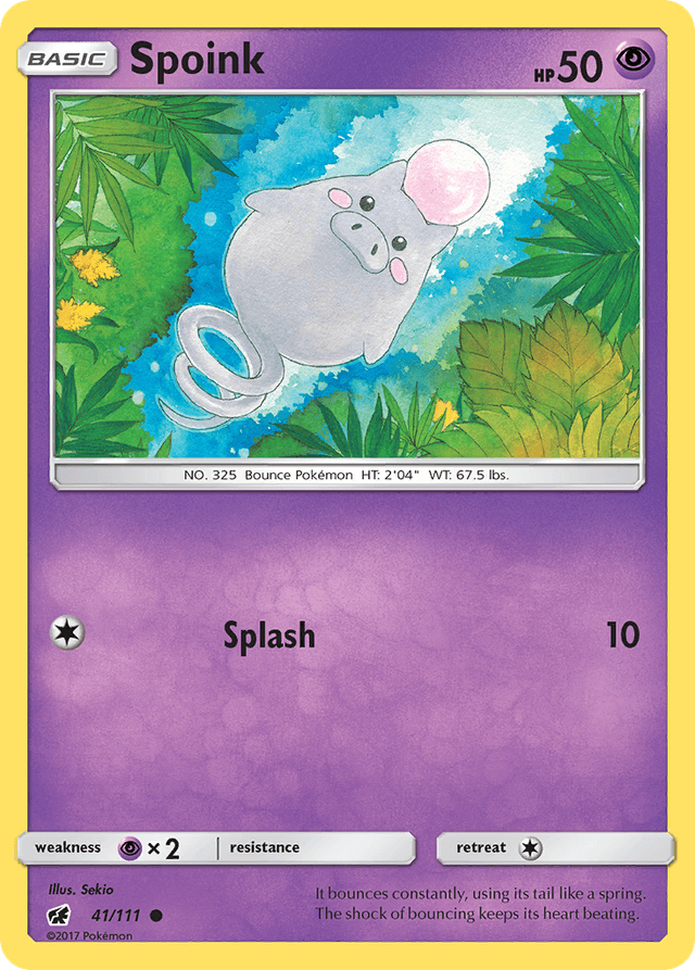 Carta Spoink 41/111 do set Crimson Invasion — Pokémon TCG | Bynx