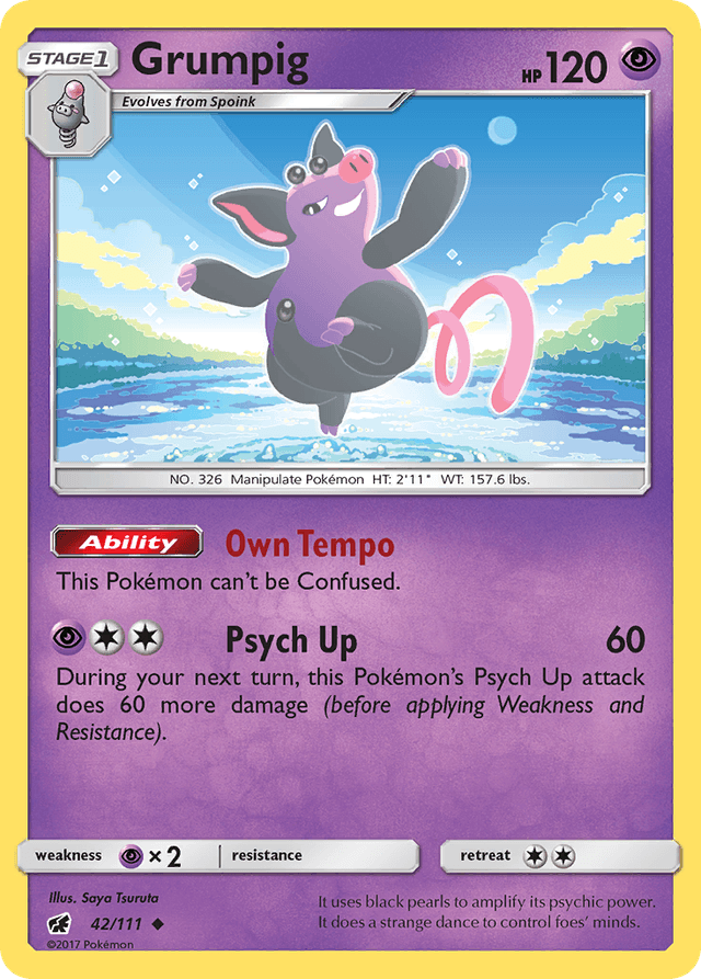 Carta Grumpig 42/111 do set Crimson Invasion — Pokémon TCG | Bynx