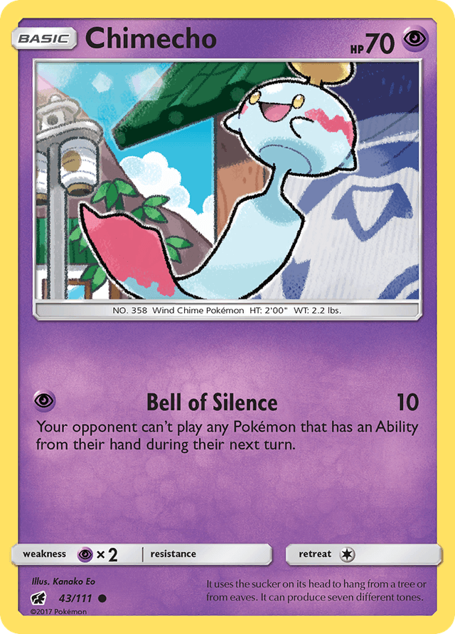 Carta Chimecho 43/111 do set Crimson Invasion — Pokémon TCG | Bynx