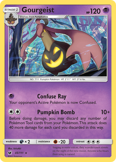 Carta Gourgeist 45/111 do set Crimson Invasion — Pokémon TCG | Bynx