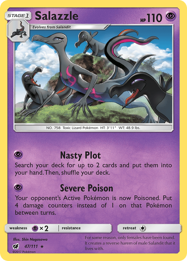 Carta Salazzle 47/111 do set Crimson Invasion — Pokémon TCG | Bynx