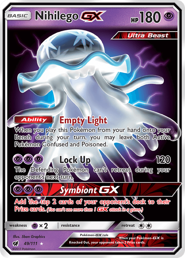 Carta Nihilego-GX 49/111 do set Crimson Invasion — Pokémon TCG | Bynx