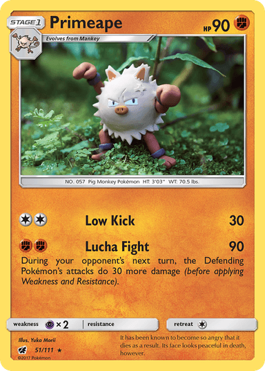 Carta Primeape 51/111 do set Crimson Invasion — Pokémon TCG | Bynx