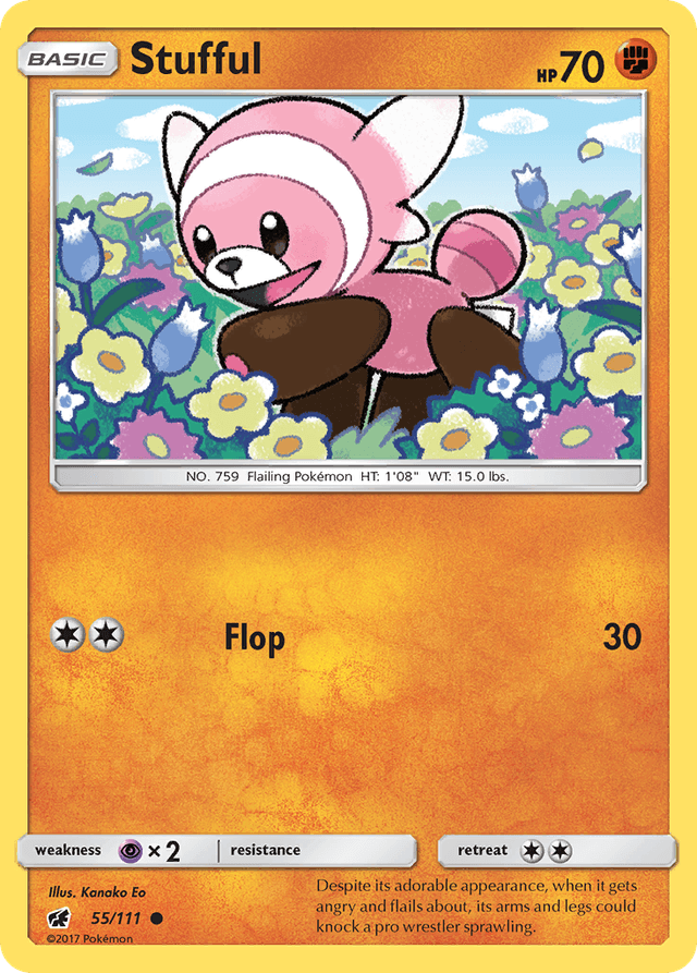 Carta Stufful 55/111 do set Crimson Invasion — Pokémon TCG | Bynx
