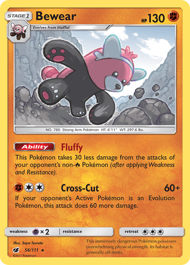 Carta Bewear 56/111 do set Crimson Invasion — Pokémon TCG | Bynx