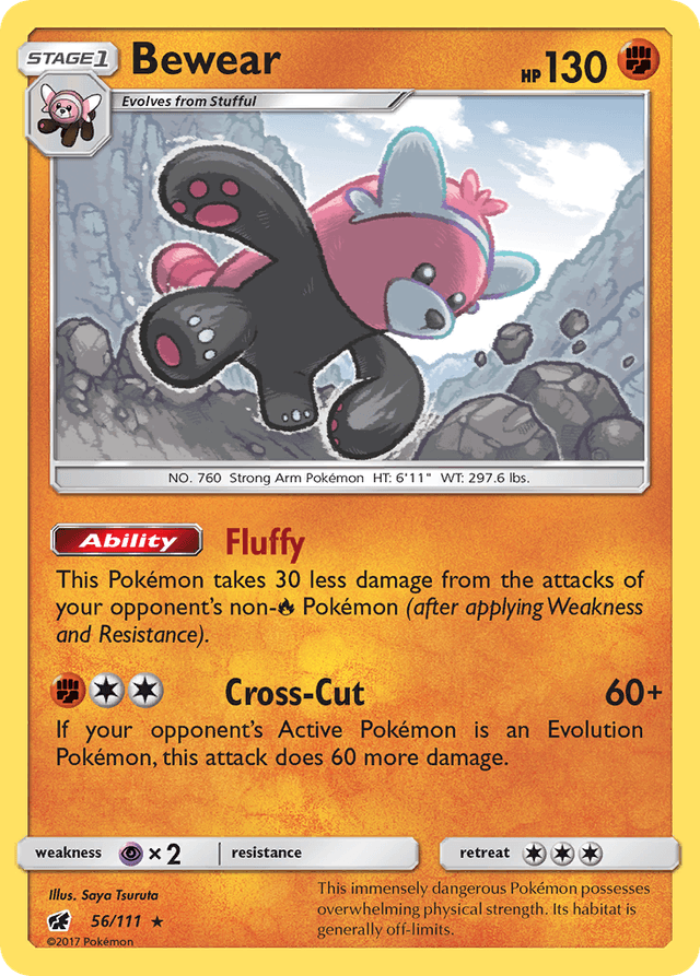 Carta Bewear 56/111 do set Crimson Invasion — Pokémon TCG | Bynx