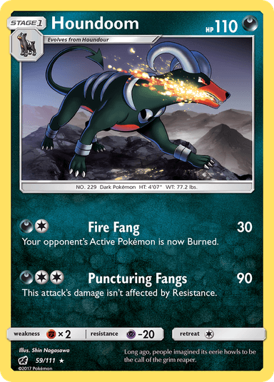 Carta Houndoom 59/111 do set Crimson Invasion — Pokémon TCG | Bynx