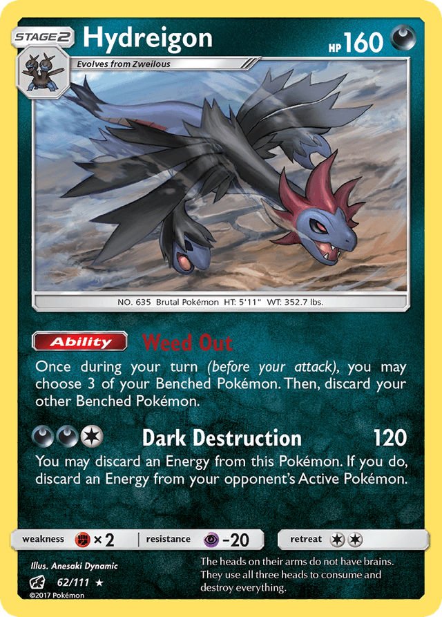 Carta Hydreigon 62/111 do set Crimson Invasion — Pokémon TCG | Bynx